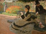 Claude Monet WLA metmuseum Camille Monet on a Garden Bench painting